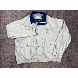 Vintage Original Windbreaker Jacket Men’s XL Beige Full Zip Utility Pocket